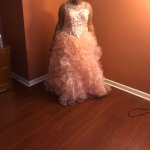 Sweet 16 blush colored dress
